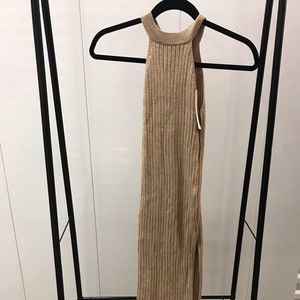 NWT Fashion Nova B-Sharp Gold Dress